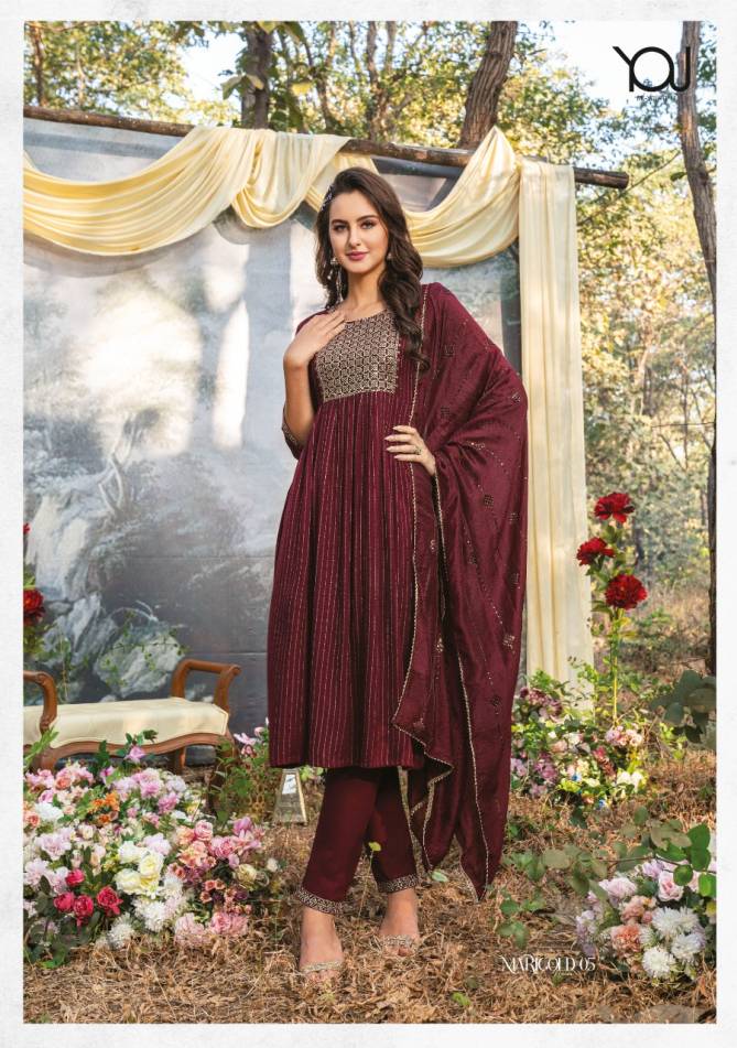 Marigold Naira Heavy Festive Wear Wholesale Readymade Salwar Suits Catalog 